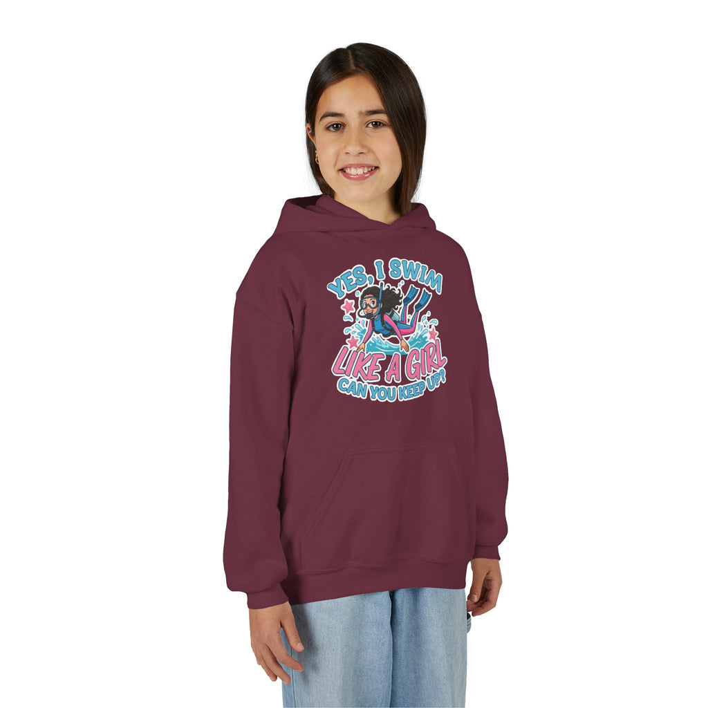 Girl Power Hoodie - "Yes, I Swim Like a Girl"