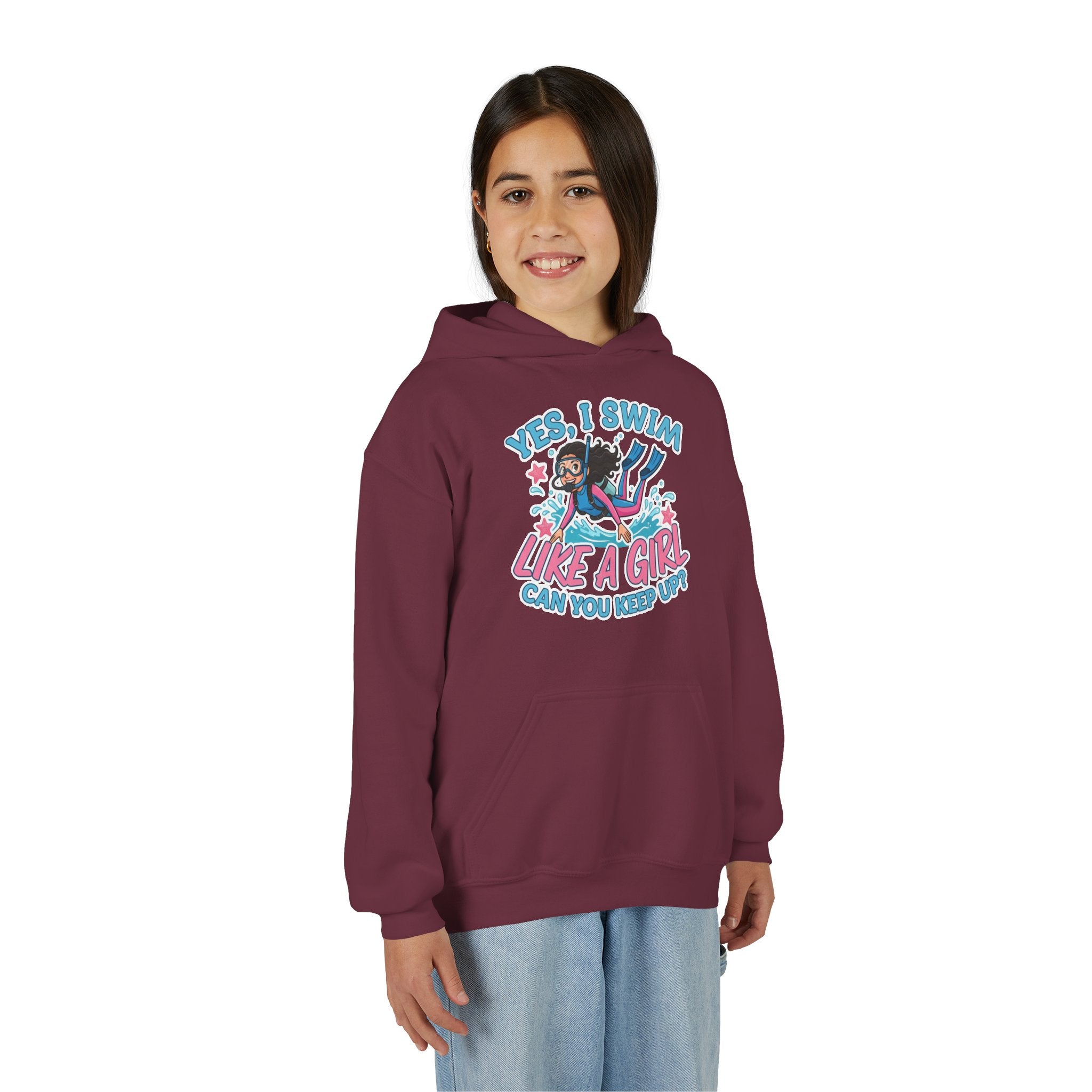 Girl Power Hoodie - "Yes, I Swim Like a Girl"