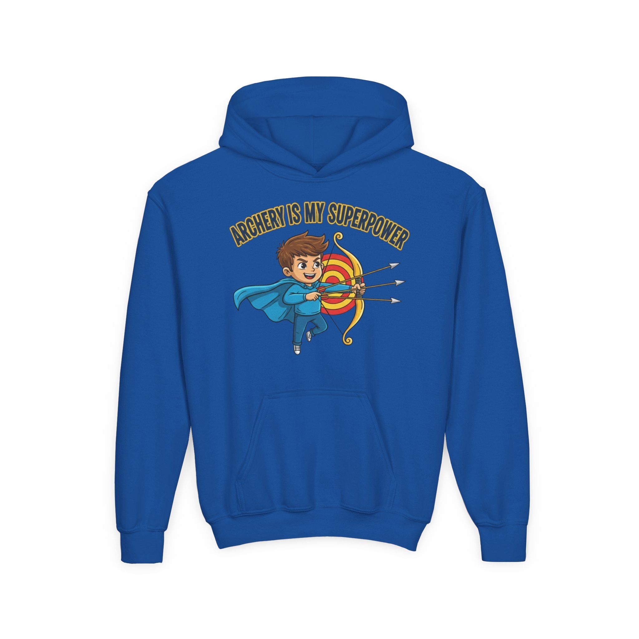 Kid's Archery Superhero Hoodie - "Archery Is My Superpower"