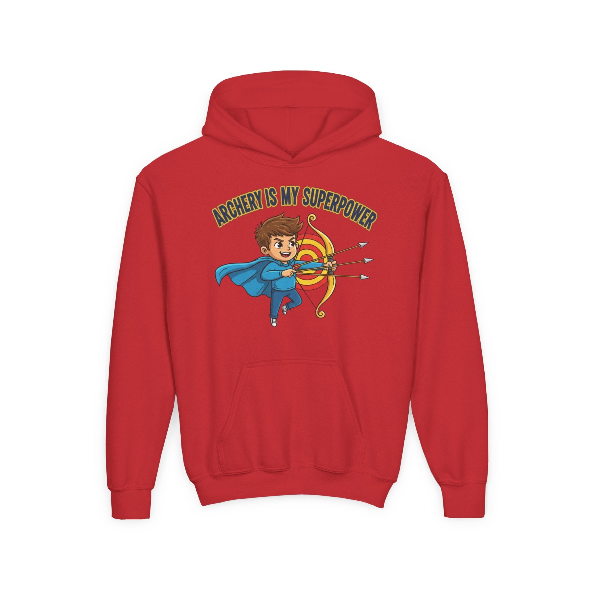 Kid's Archery Superhero Hoodie - "Archery Is My Superpower"