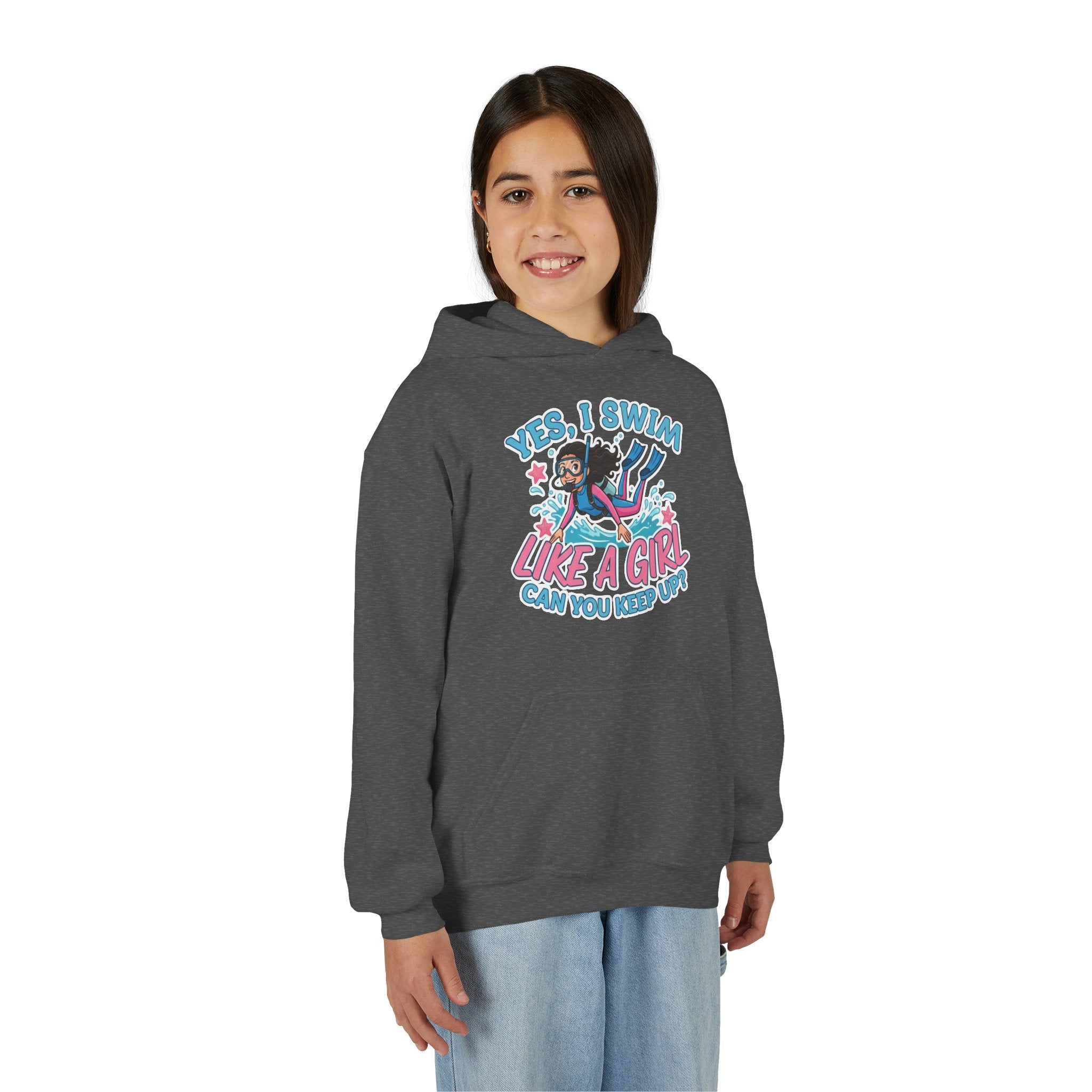 Girl Power Hoodie - "Yes, I Swim Like a Girl"