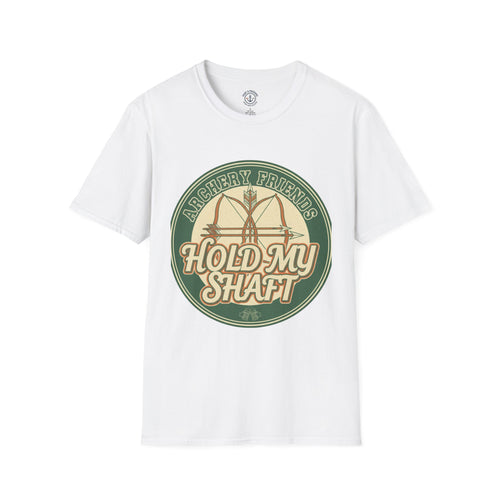 Archery T-Shirt — "Hold My Shaft" Retro Bow & Arrow Design