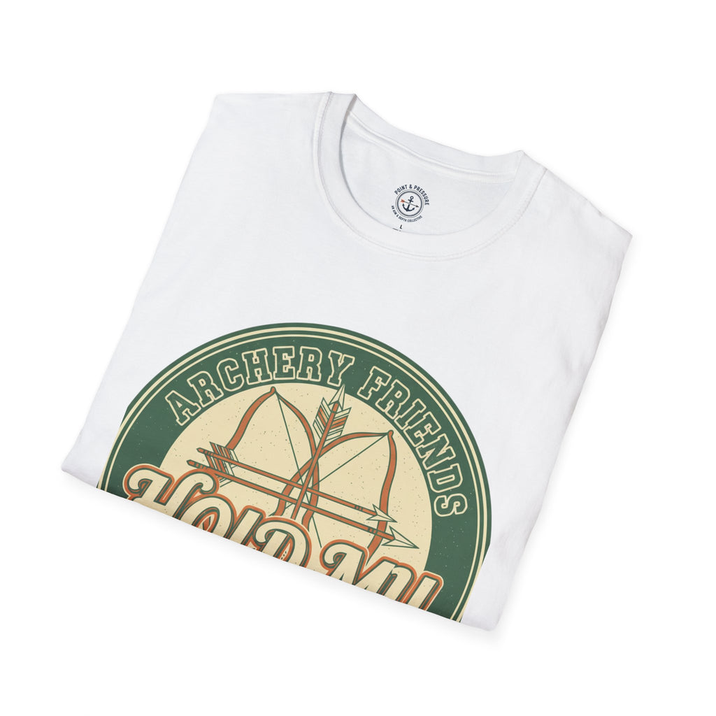 Archery T-Shirt — "Hold My Shaft" Retro Bow & Arrow Design
