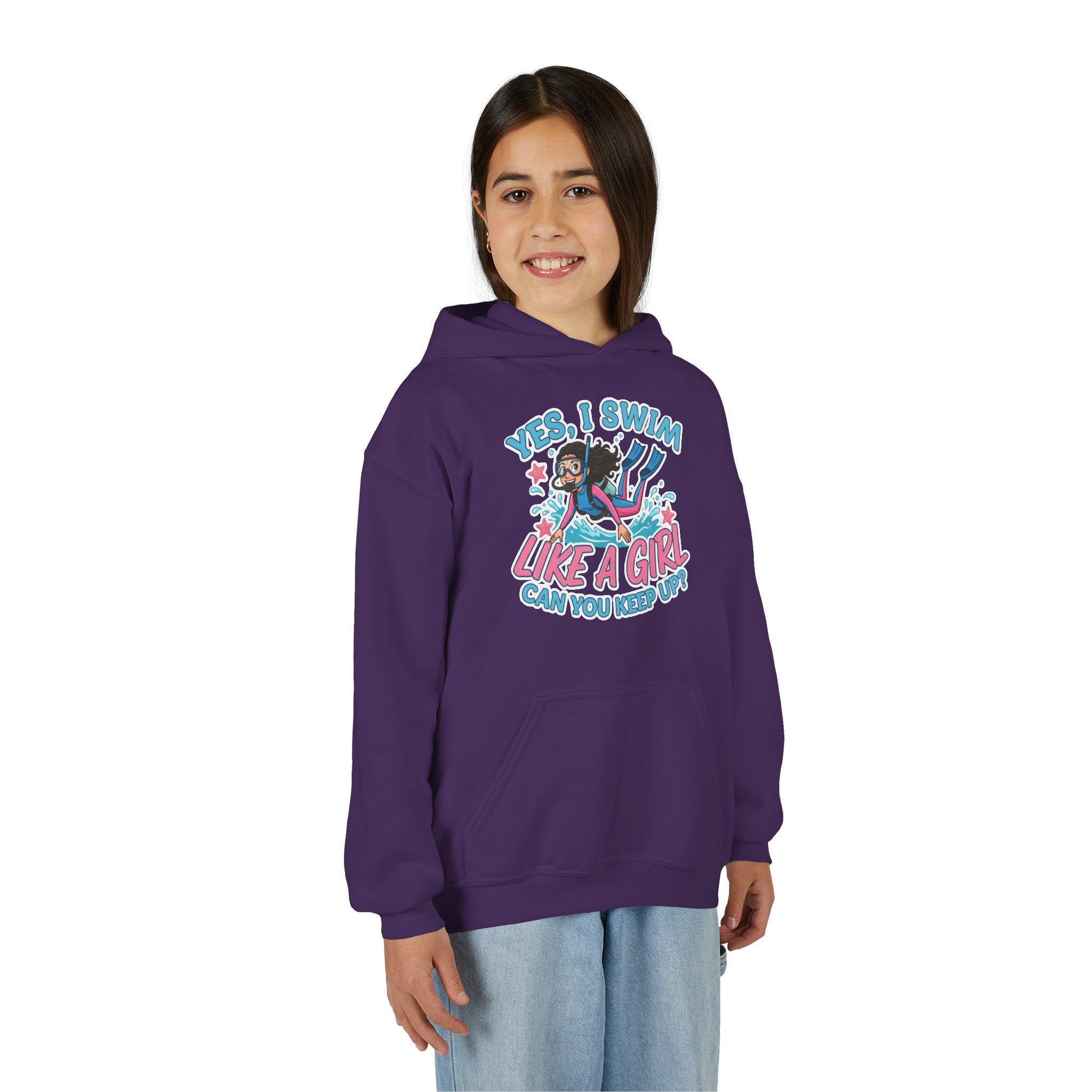 Girl Power Hoodie - "Yes, I Swim Like a Girl"