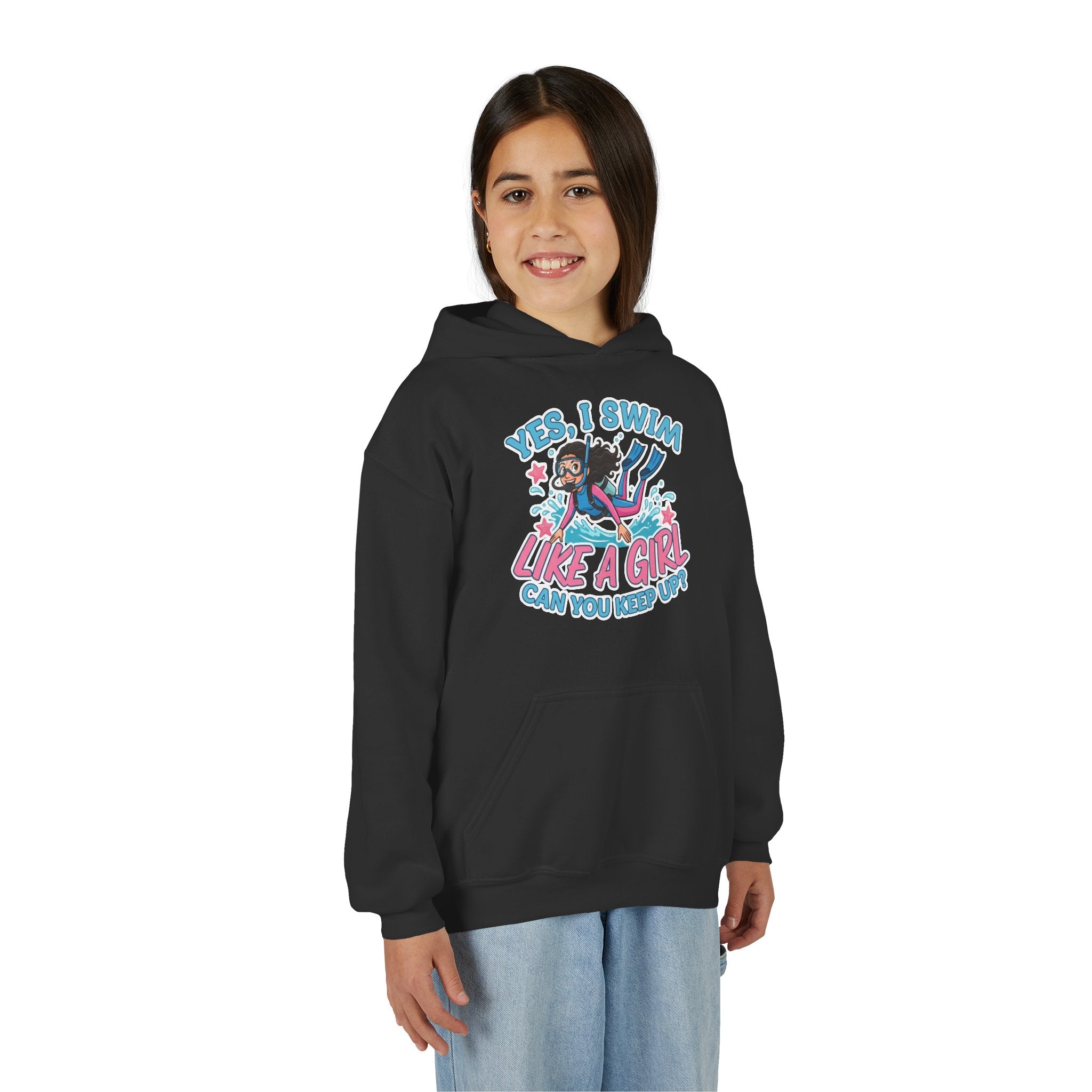 Girl Power Hoodie - "Yes, I Swim Like a Girl"