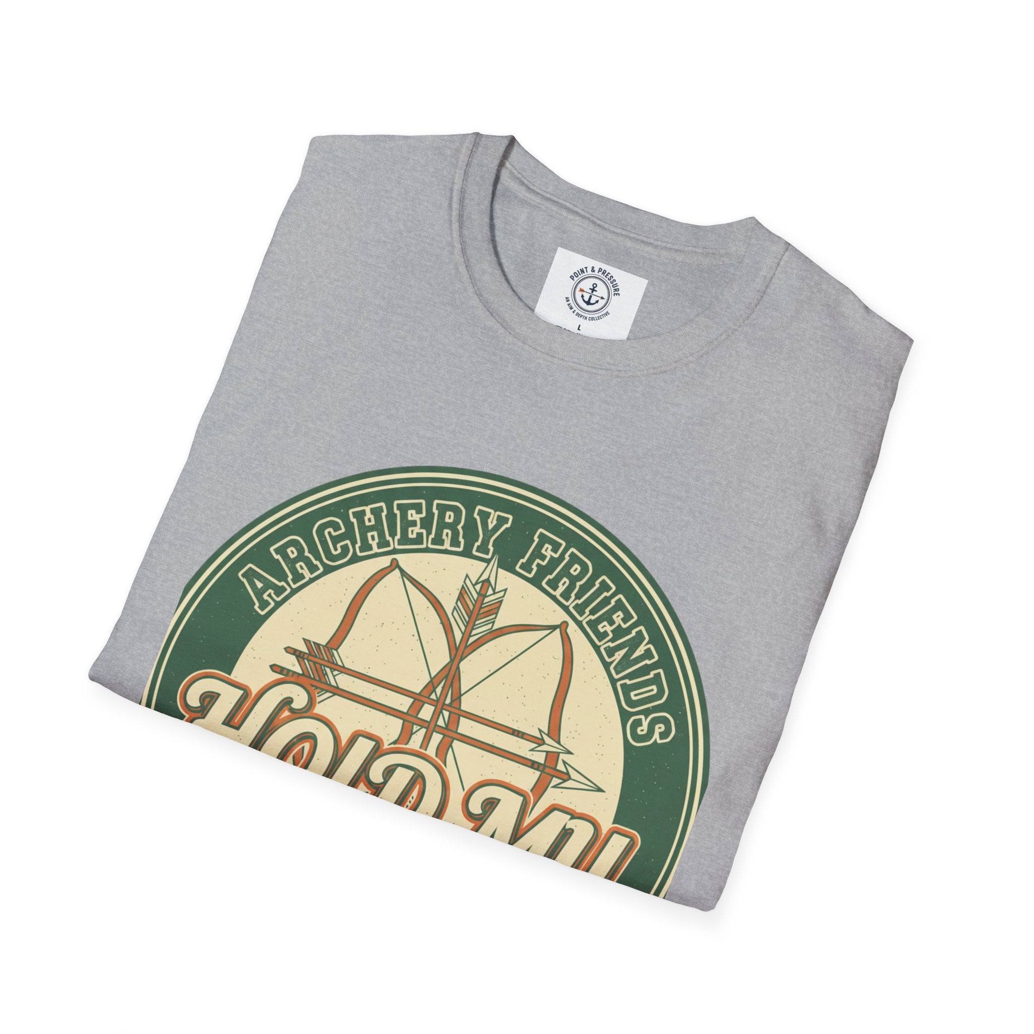 Archery T-Shirt — "Hold My Shaft" Retro Bow & Arrow Design