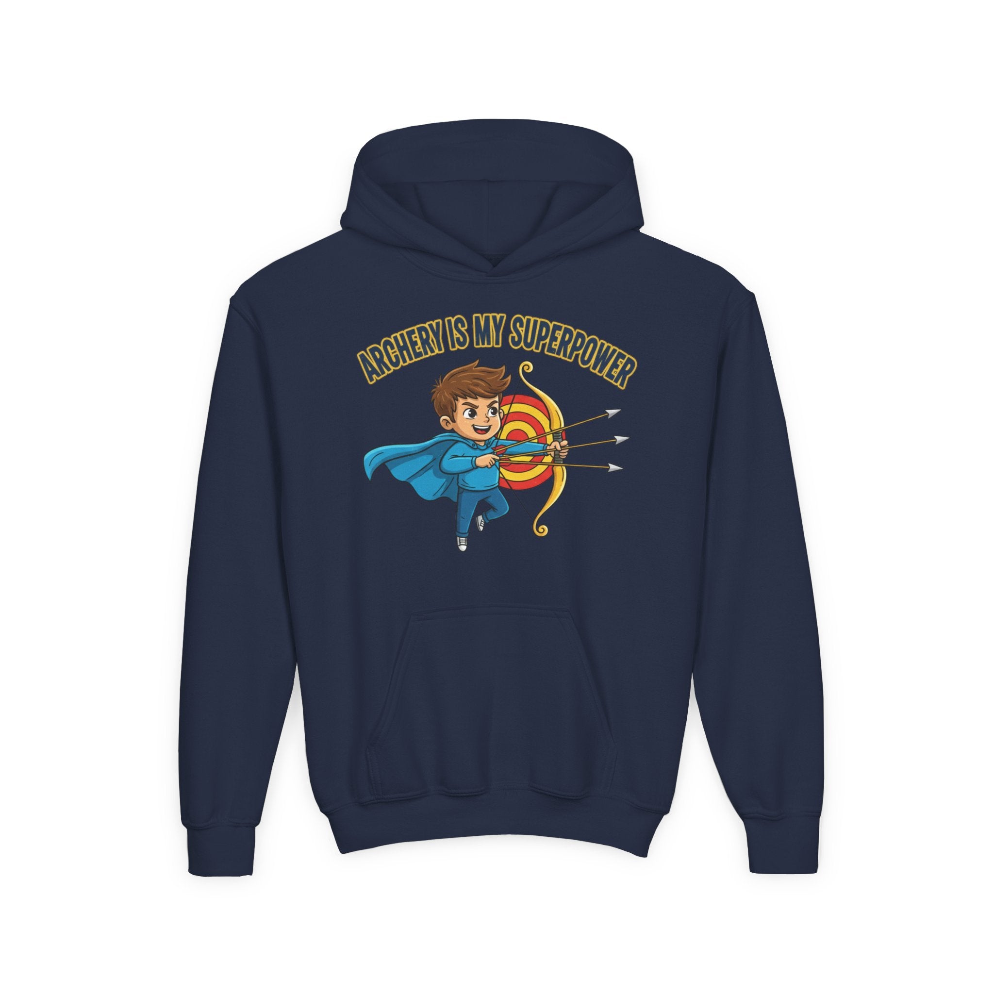 Kid's Archery Superhero Hoodie - "Archery Is My Superpower"