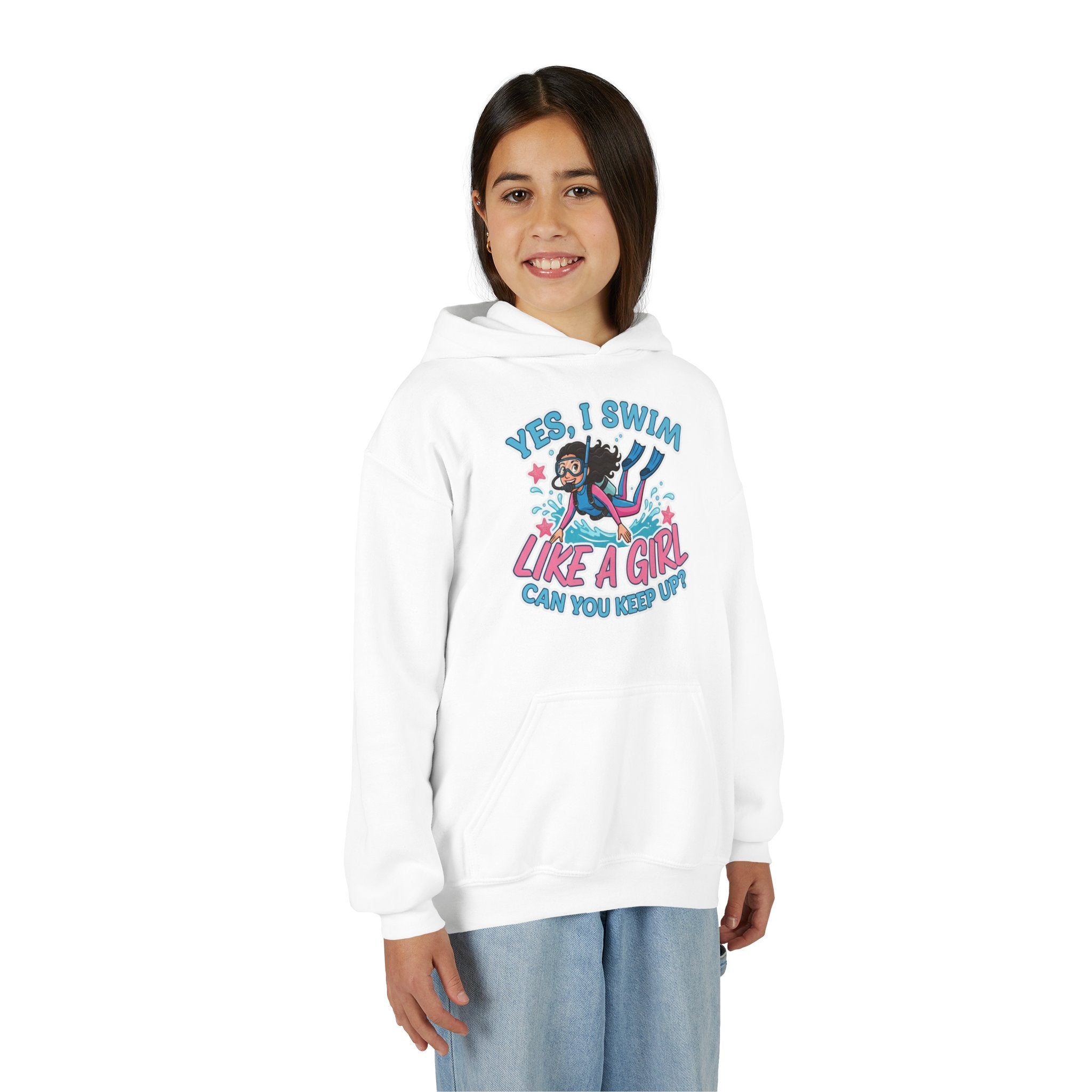 Girl Power Hoodie - "Yes, I Swim Like a Girl"