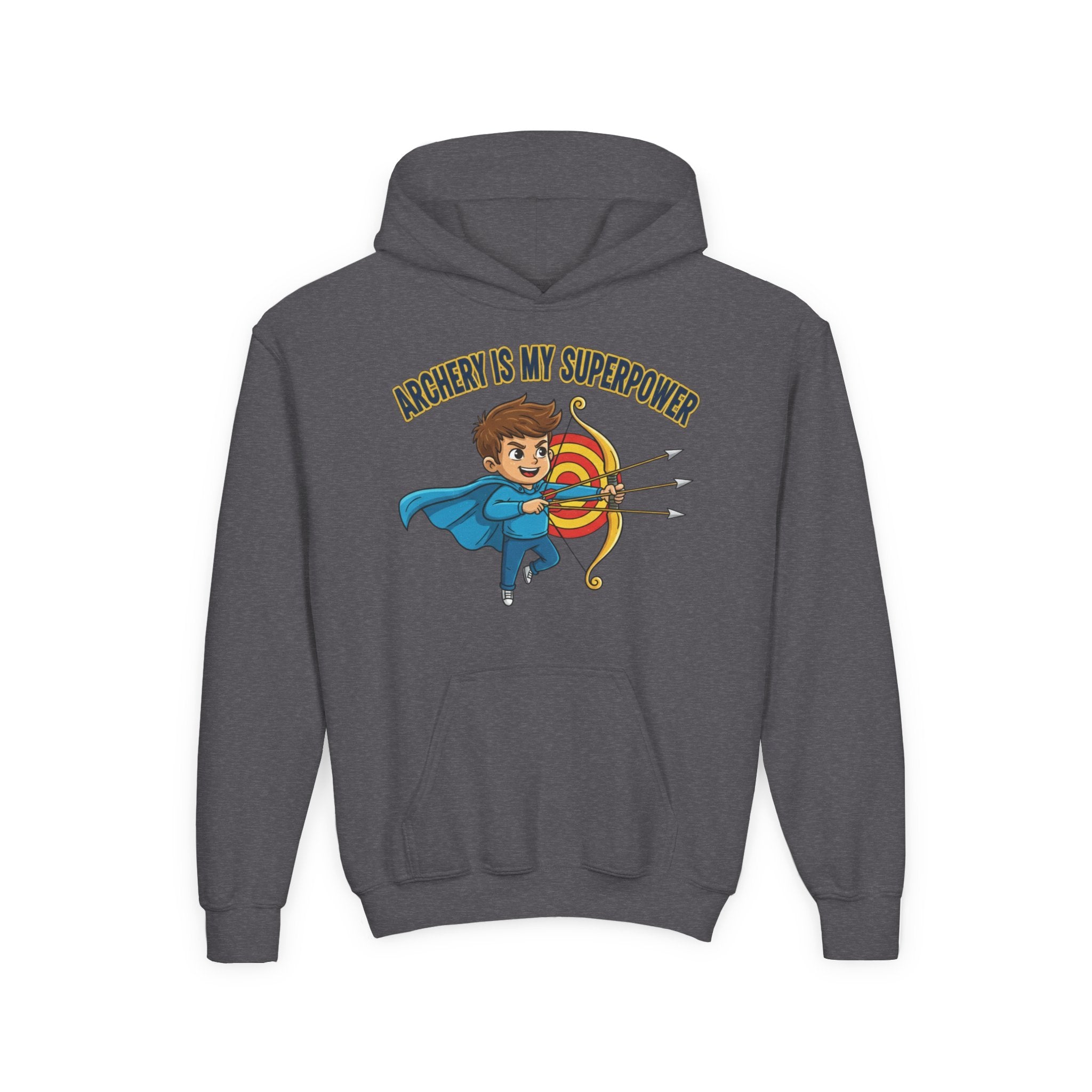 Kid's Archery Superhero Hoodie - "Archery Is My Superpower"